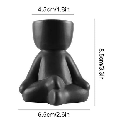 Petite Person Clay Succulent Planter