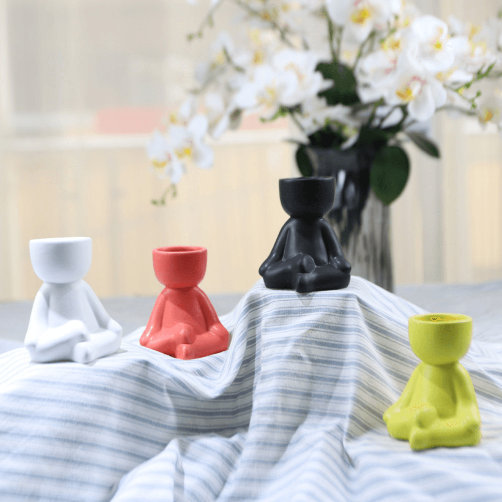 Petite Person Clay Succulent Planter