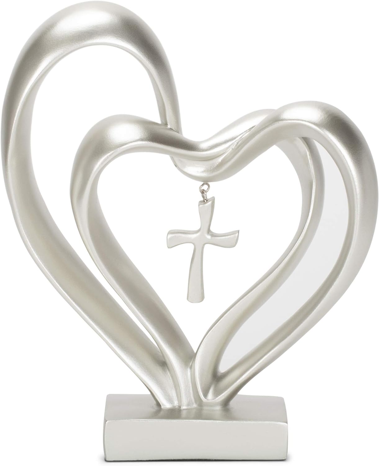 Marriage Takes Three - Entwined Heart & Cross Tabletop Accent