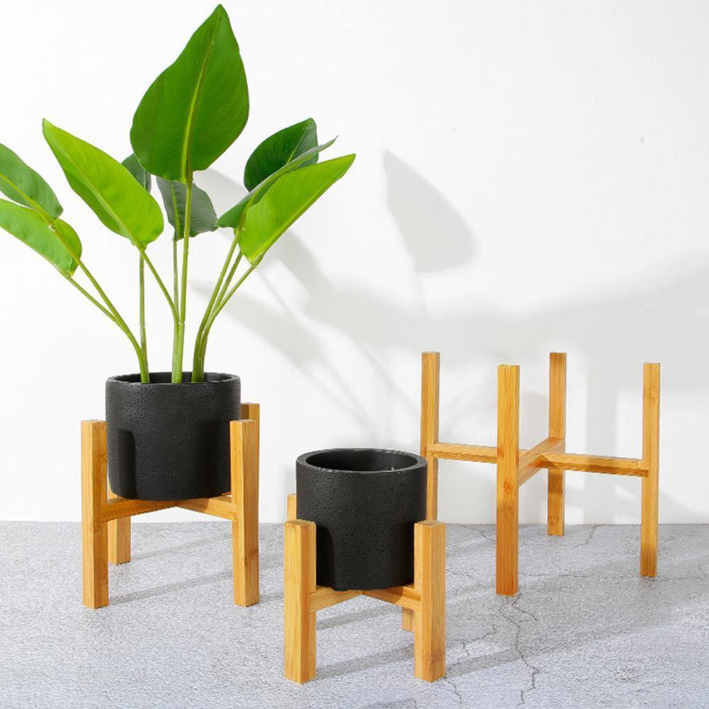 EcoHaven Bamboo Wood Plant Stand