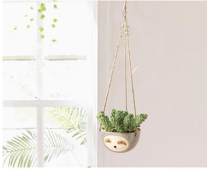 Lazy Ceramic Hanging Succulent Planter