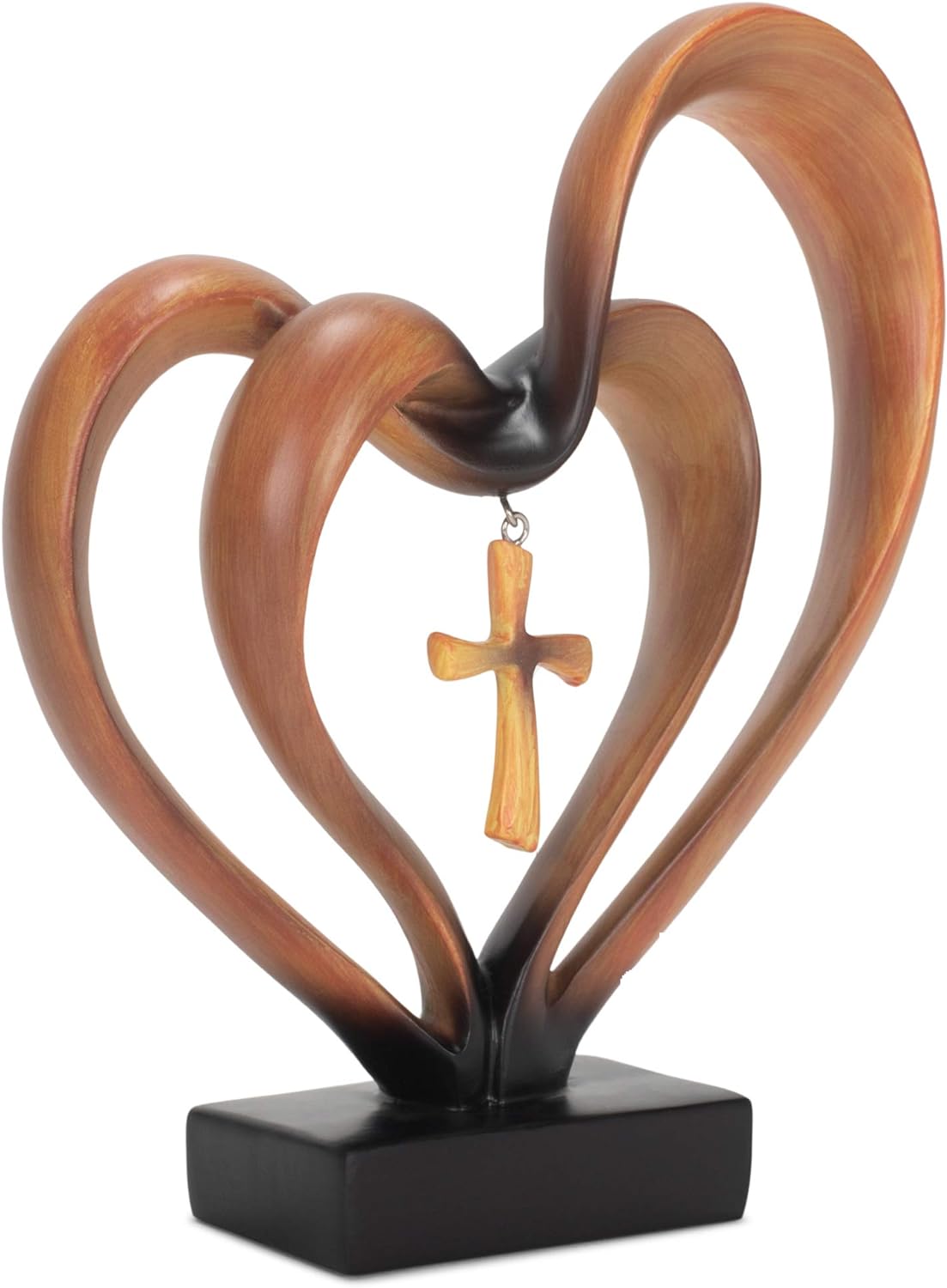 Marriage Takes Three - Entwined Heart & Cross Tabletop Accent