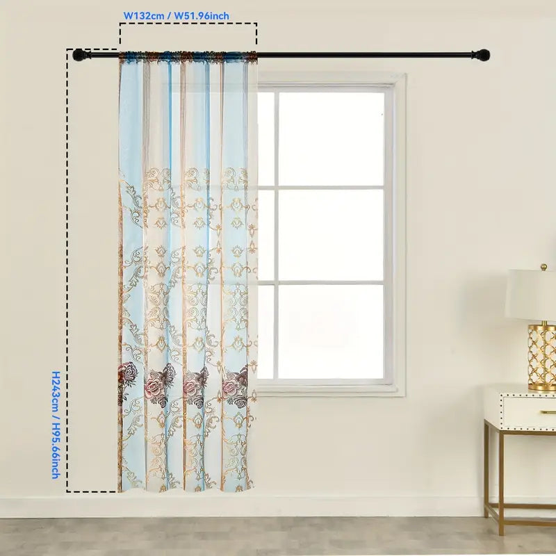 Vintage Jacquard Embroidery Curtain