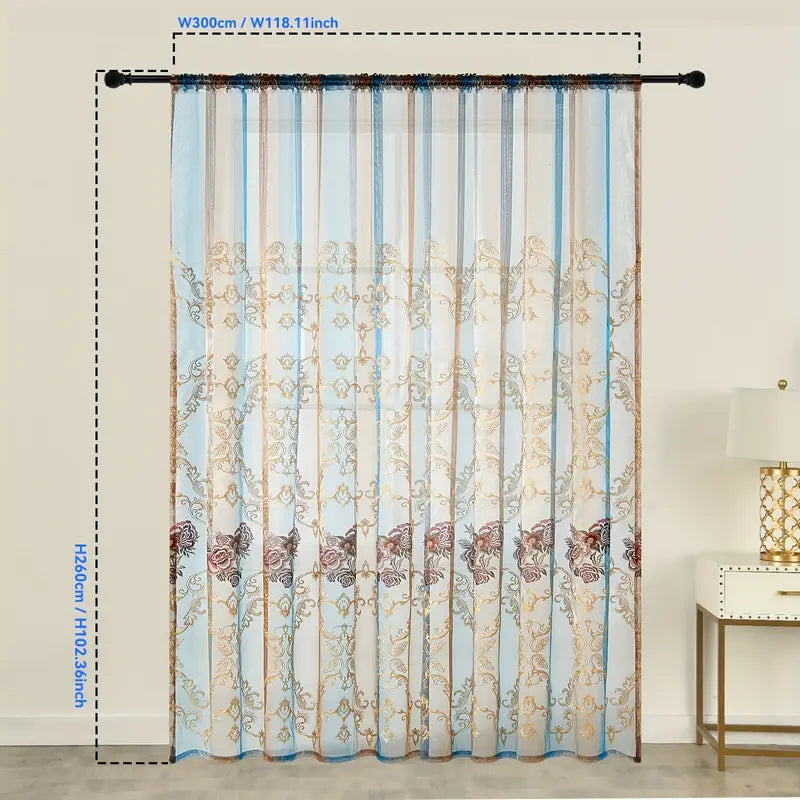 Vintage Jacquard Embroidery Curtain