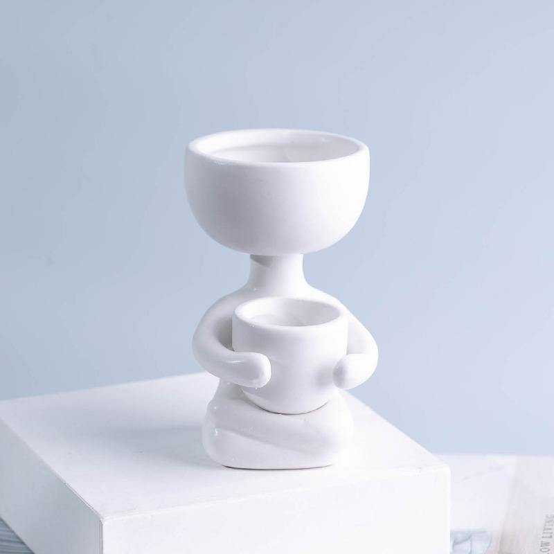 Petite Person Clay Succulent Planter