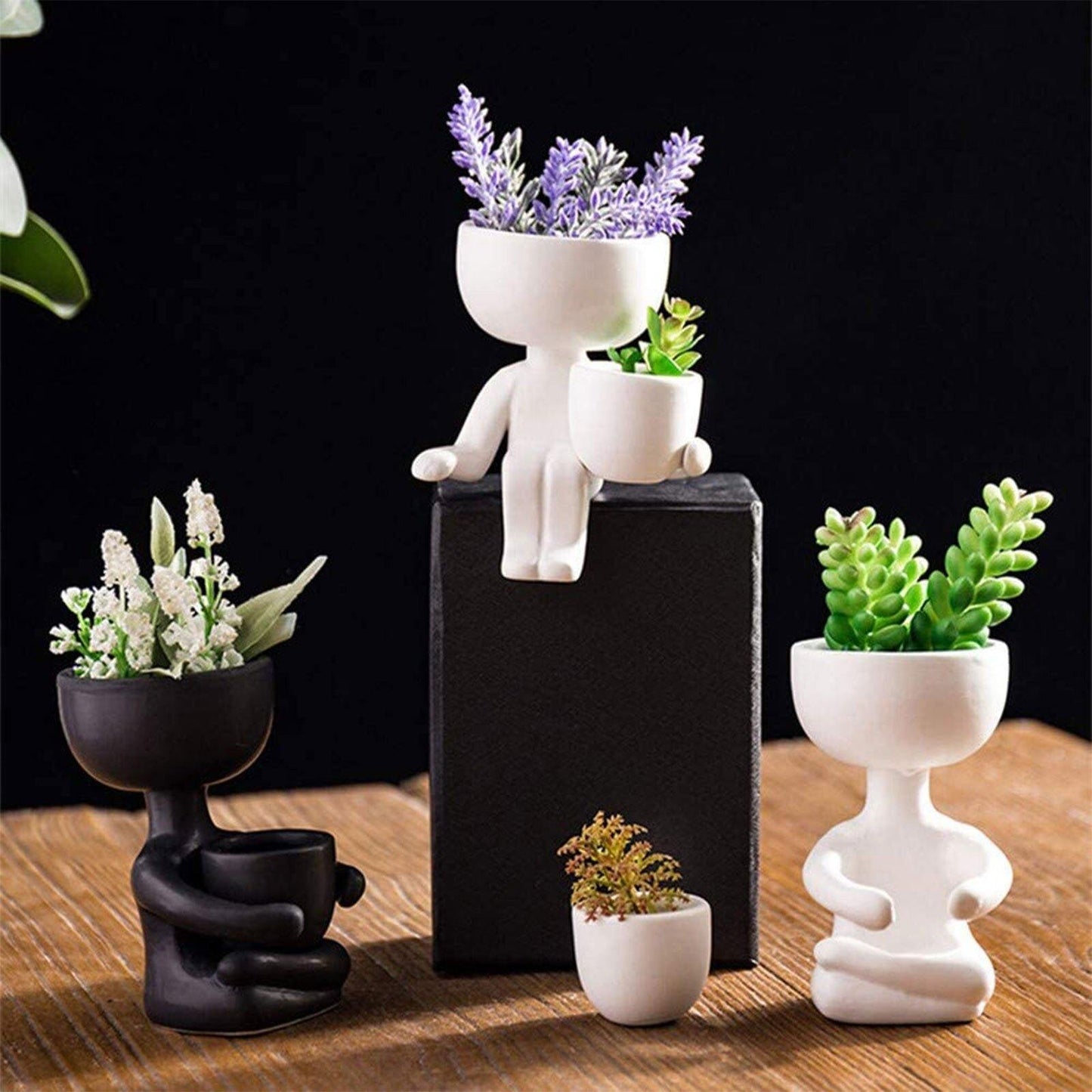 Petite Person Clay Succulent Planter