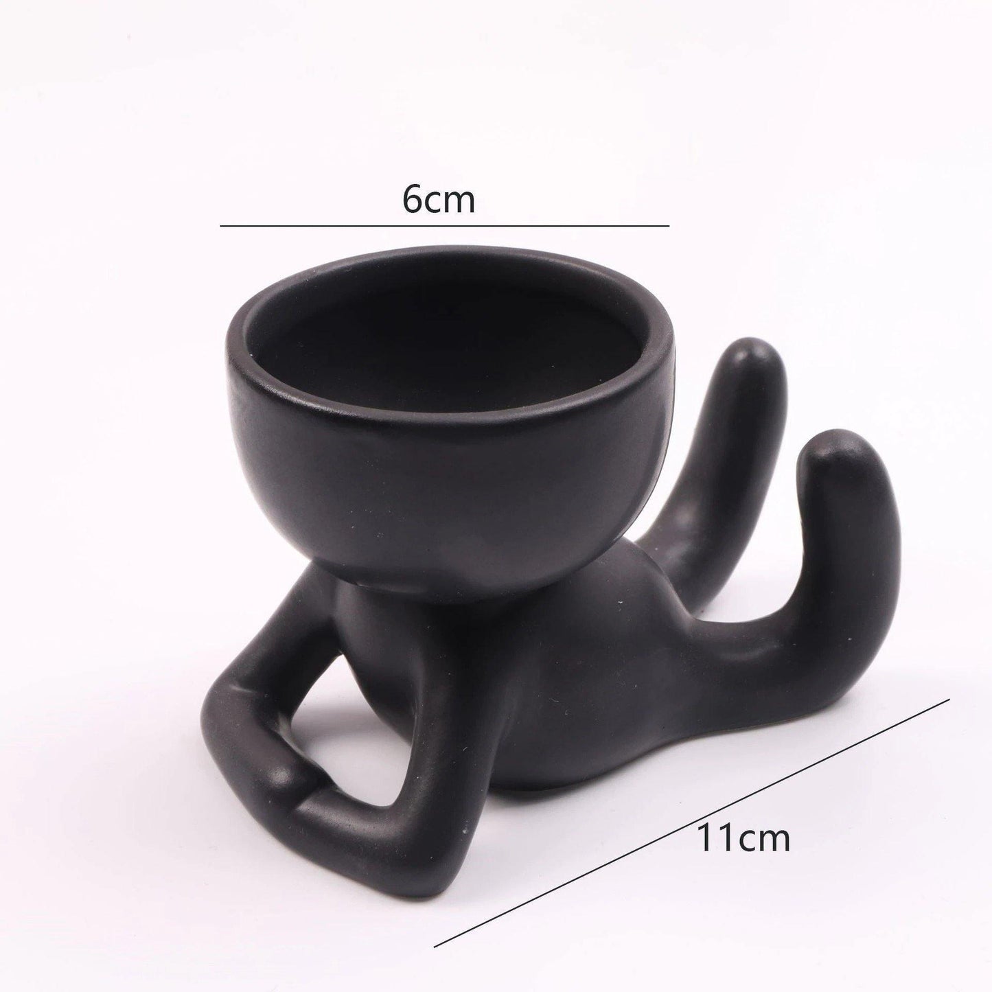 Petite Person Clay Succulent Planter