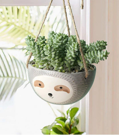Lazy Ceramic Hanging Succulent Planter
