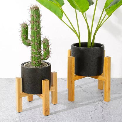 EcoHaven Bamboo Wood Plant Stand