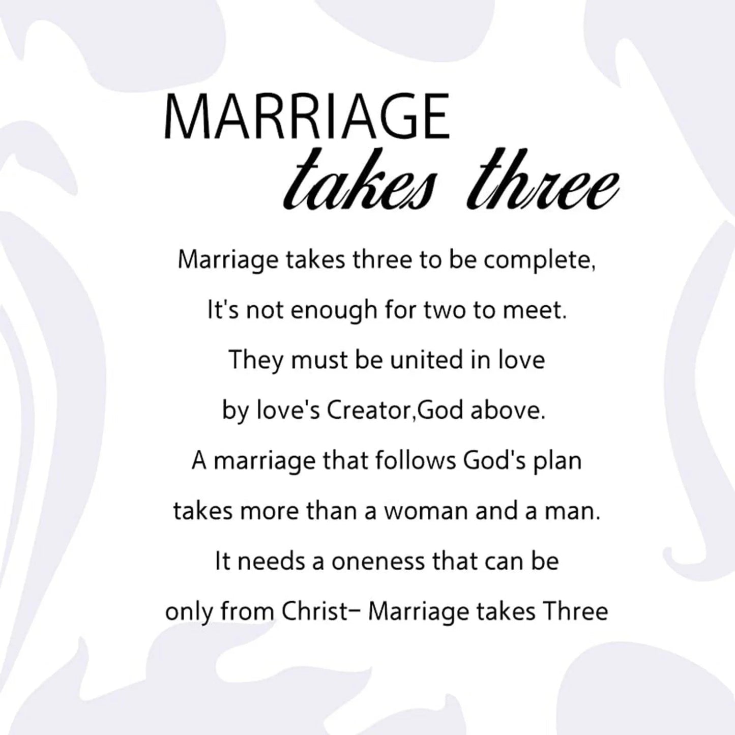 Marriage Takes Three - Entwined Heart & Cross Tabletop Accent
